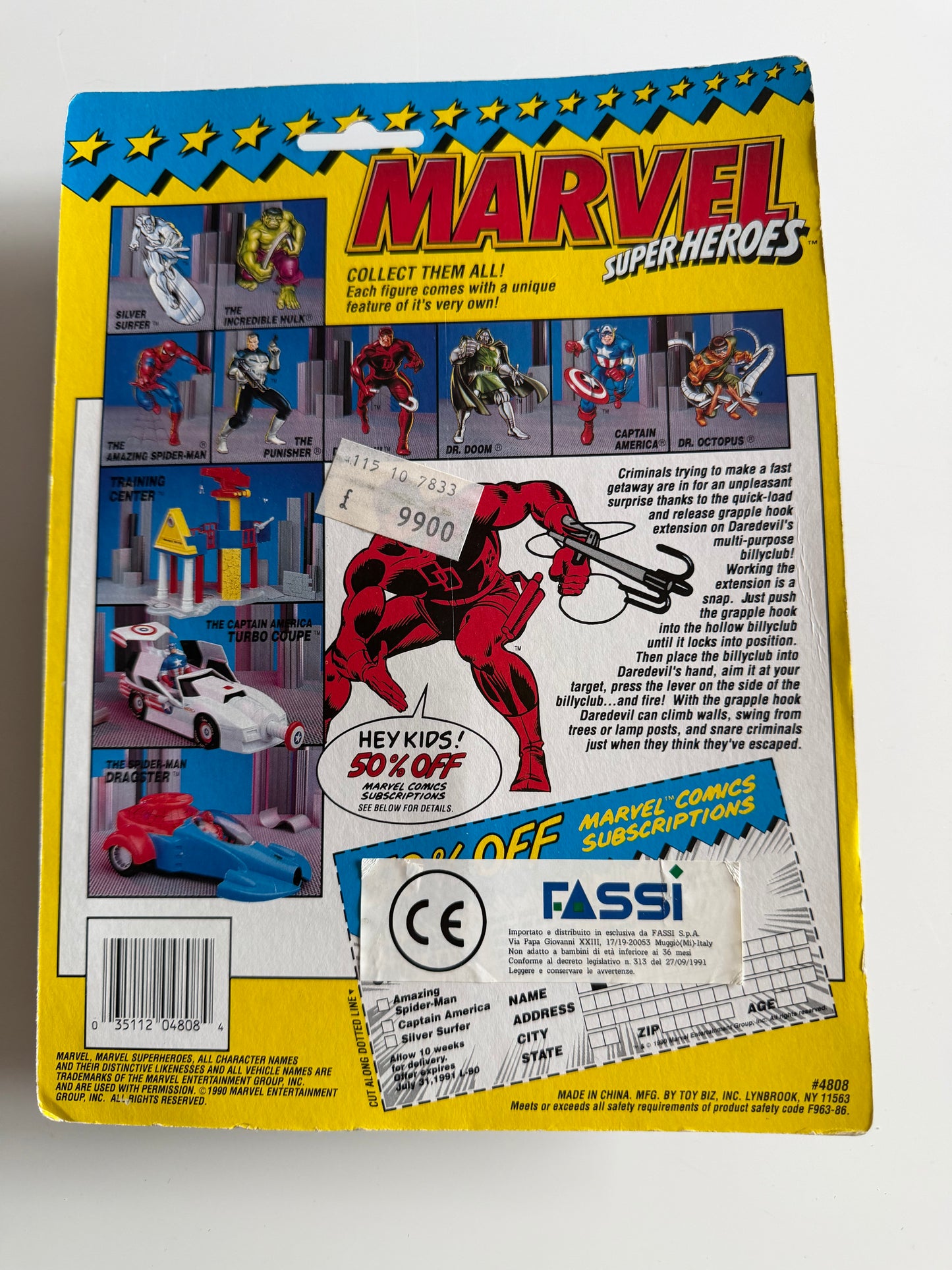 Action Figure Marvel super Heroes ToyBiz 1990