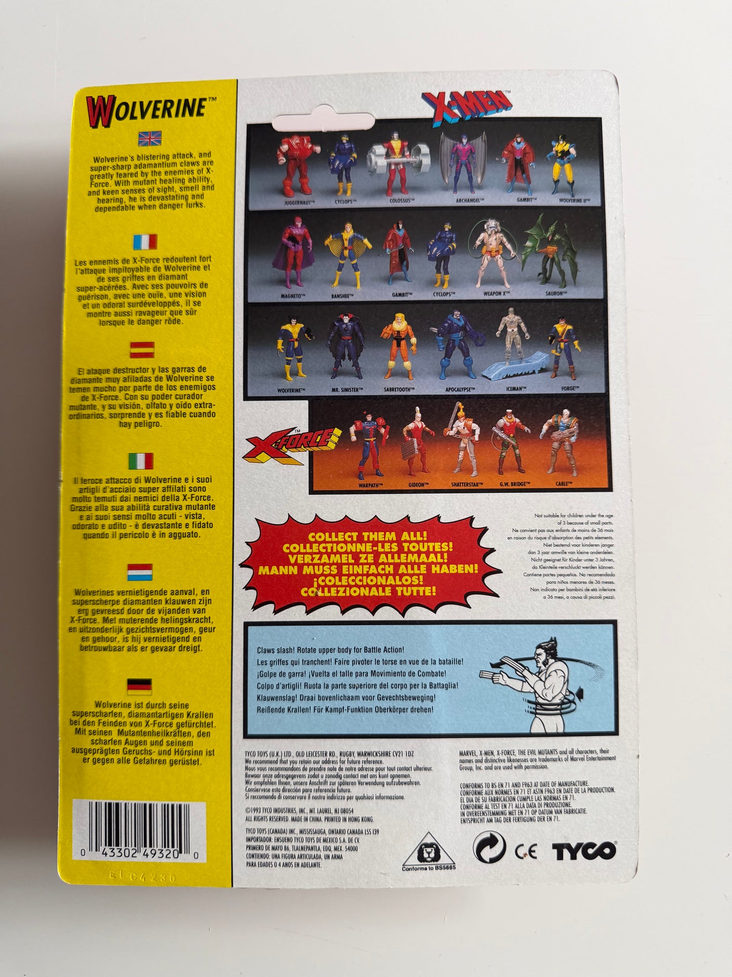 Action Figure Wolverine X-Men ToyBiz 1992